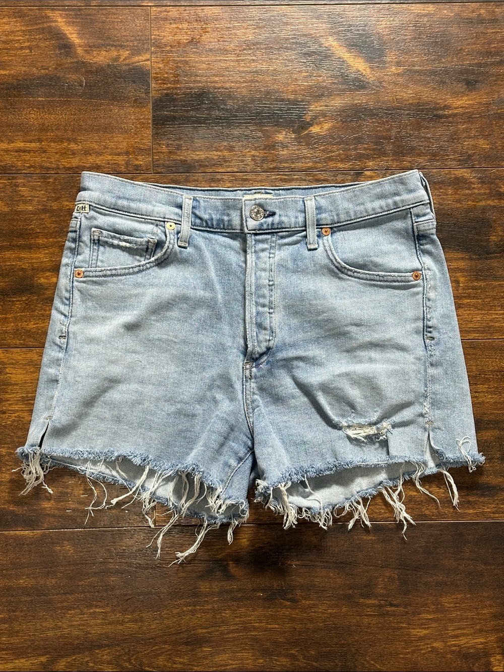 👖 Citizens of Humanity Marlowe Seltzer Premium Vintage Shorts Sz 27 ✨ - Picture 3 of 12